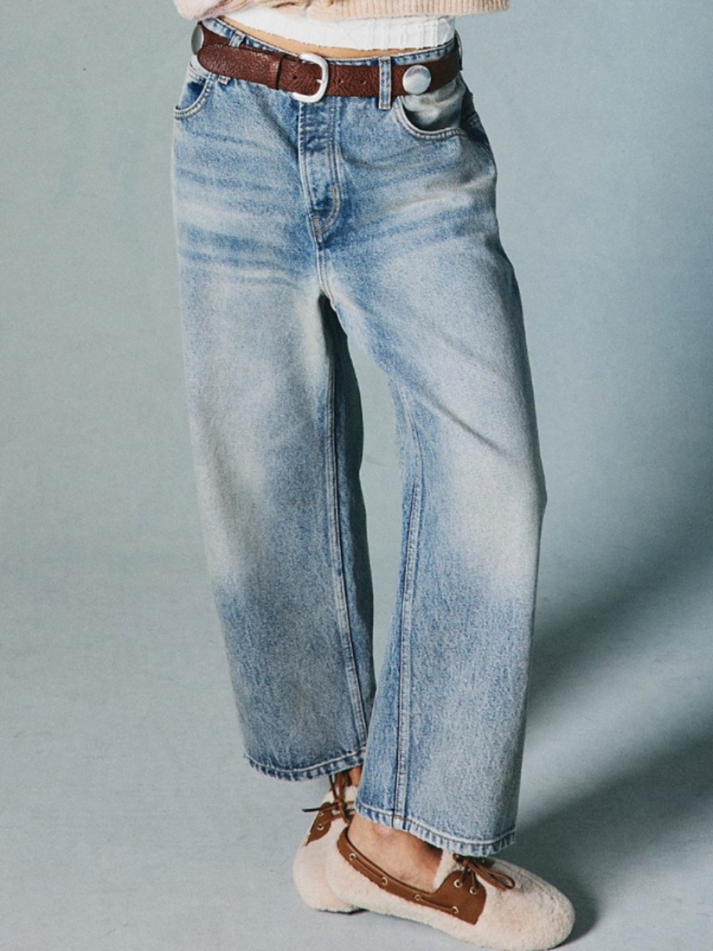 NWT Free People We The Free Deep Trance Boyfriend Barrel Jeans, Glory Blue, 28
